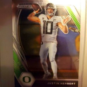 2021 Panini Prizm Draft Picks Justin Herbert Rookie Card #20 Chargers